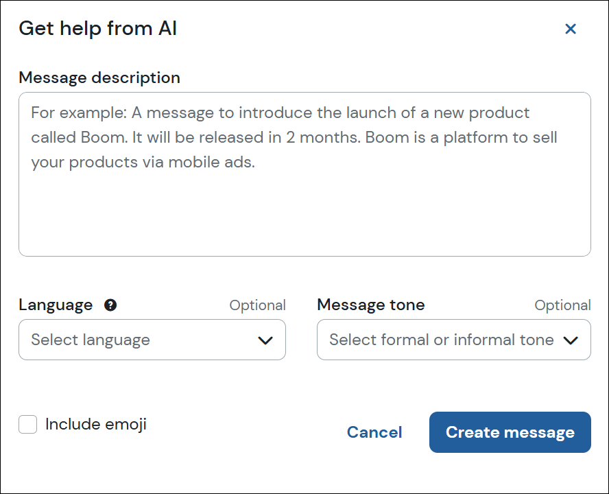 AI assistant composer