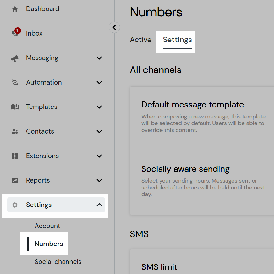 Numbers page navigation step 1 