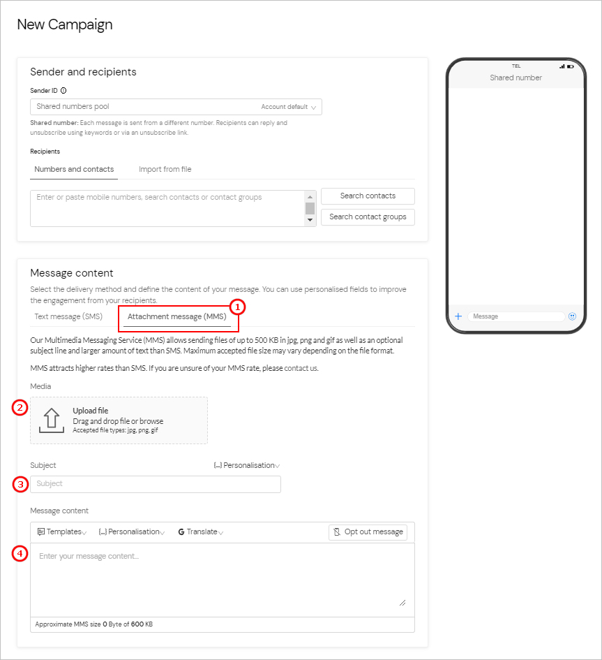 How do I send MMS (picture) messages? TPG Messaging Hub